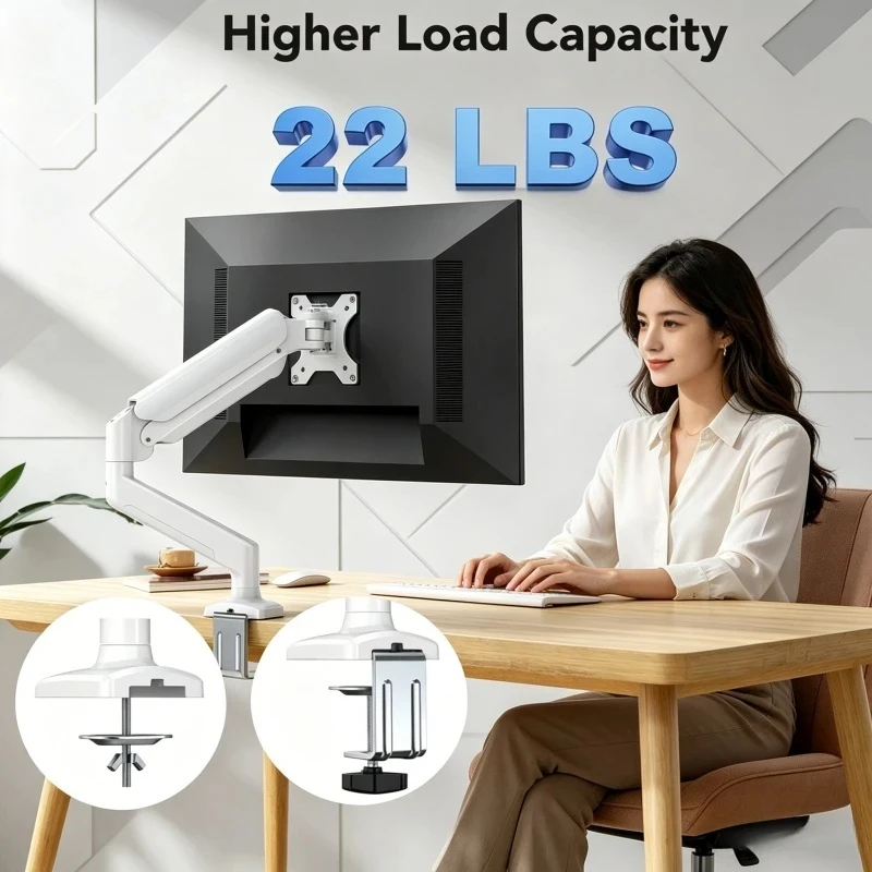 Single Monitor Desk Mount Arm– - Monitor Arm Clamp のレビューと価格