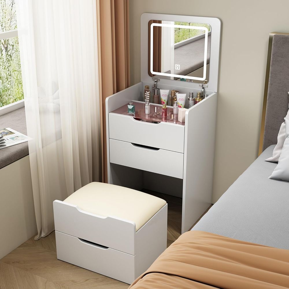 3 in 1 Vanity Desk with Mirror - Desk Setup Desk のレビューと価格