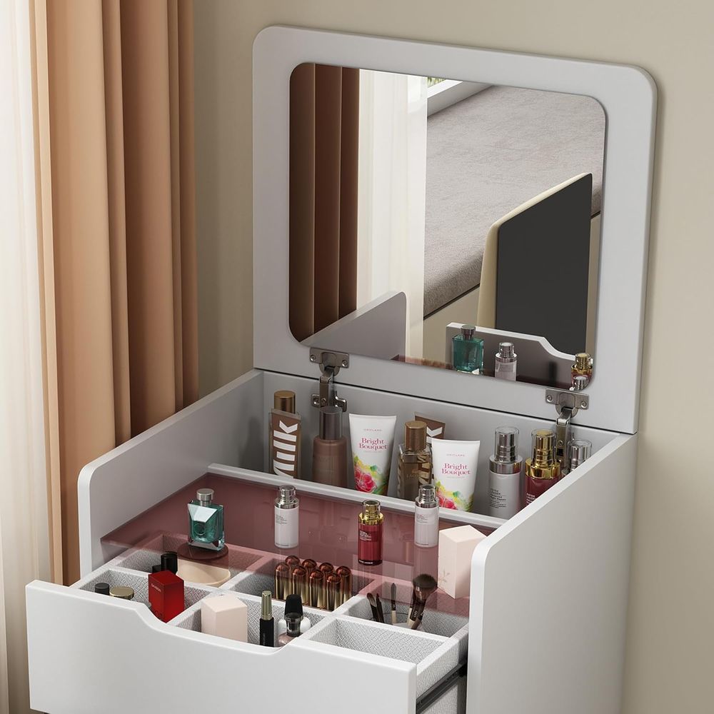 3 in 1 Vanity Desk with Mirror - Desk Setup Desk のレビューと価格