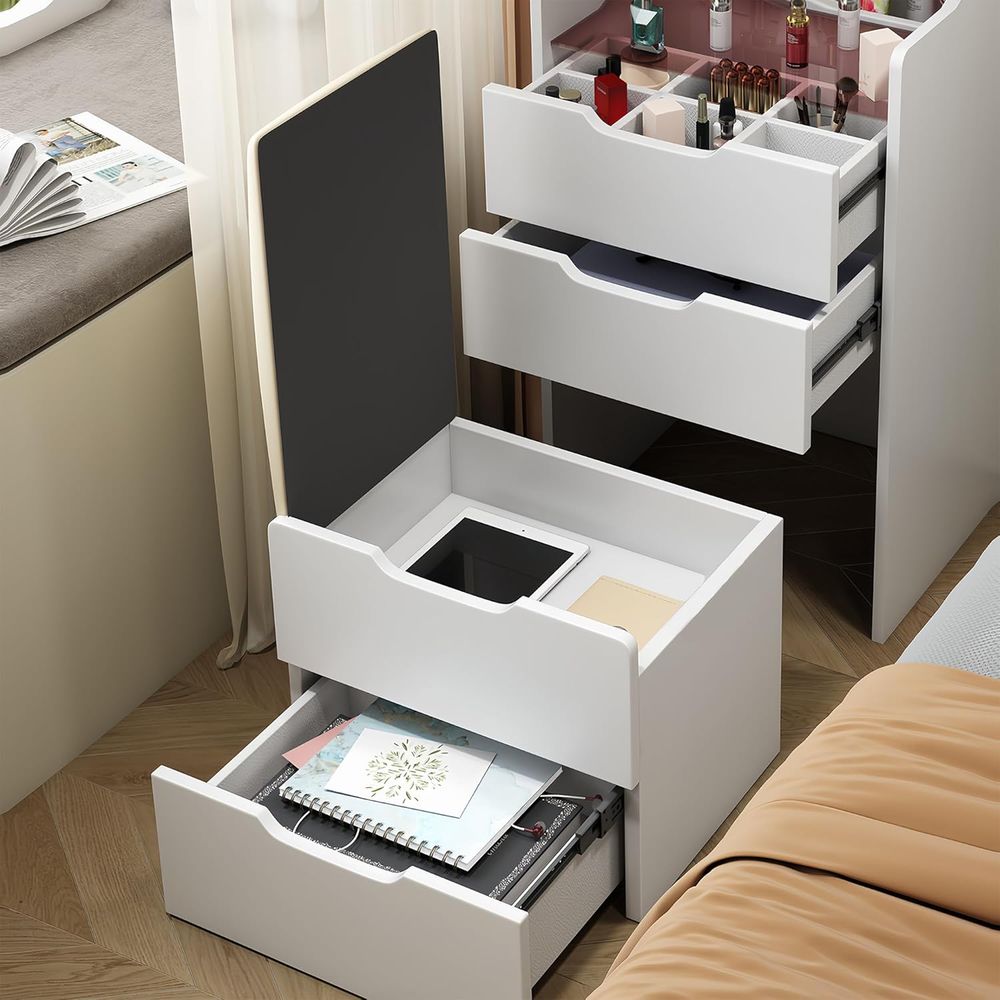3 in 1 Vanity Desk with Mirror - Desk Setup Desk のレビューと価格