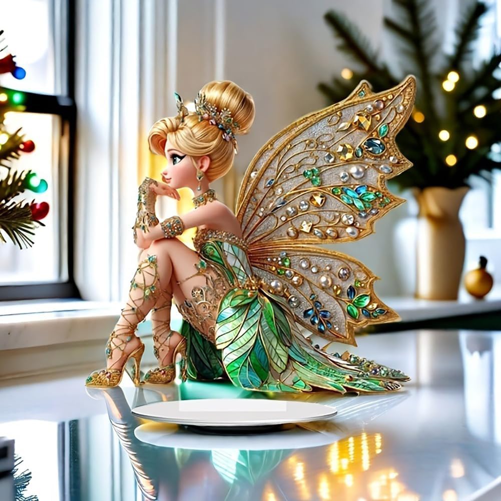 Mini Table Flower Fairy Statue - Desk Setup Retro のレビューと価格