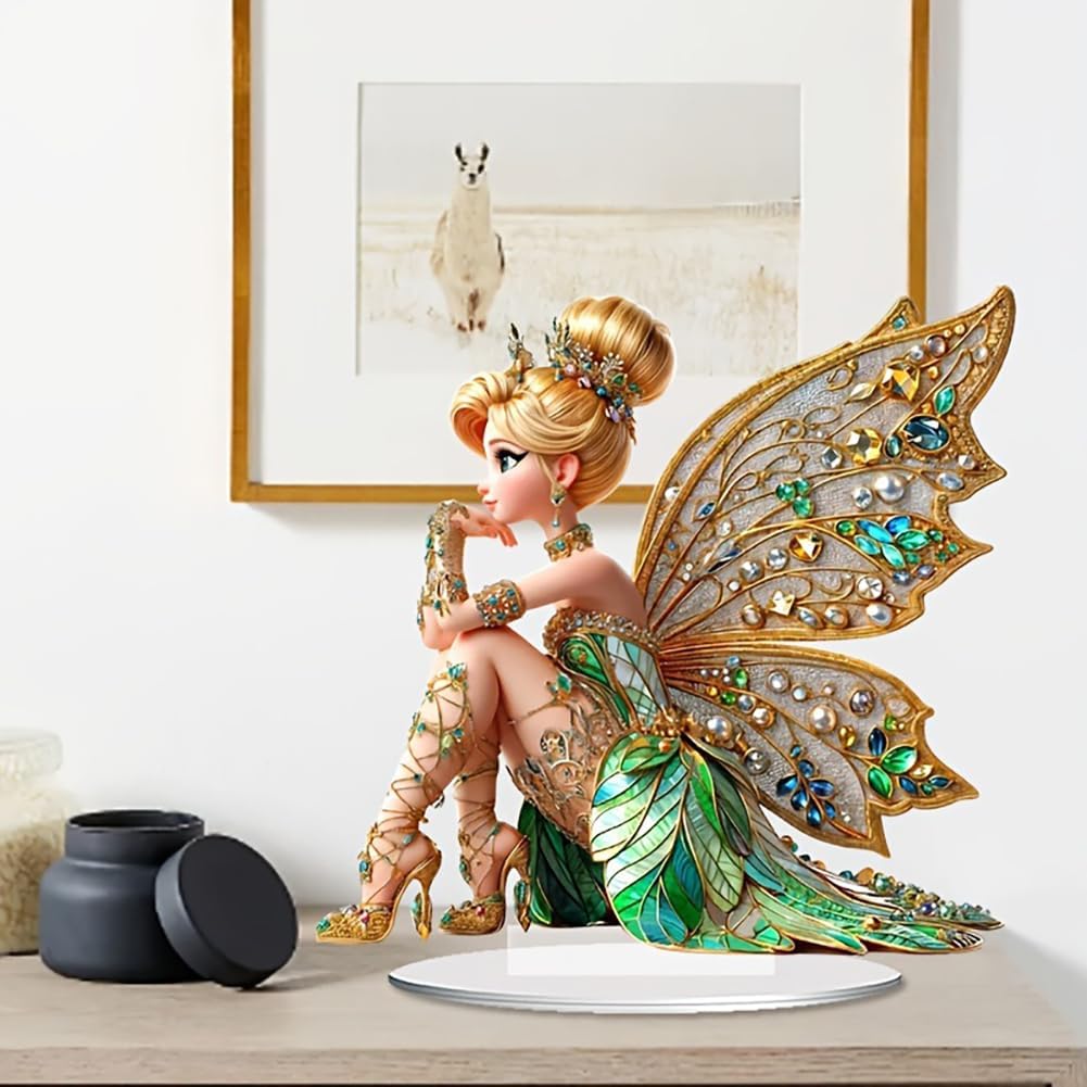 Mini Table Flower Fairy Statue - Desk Setup Retro のレビューと価格