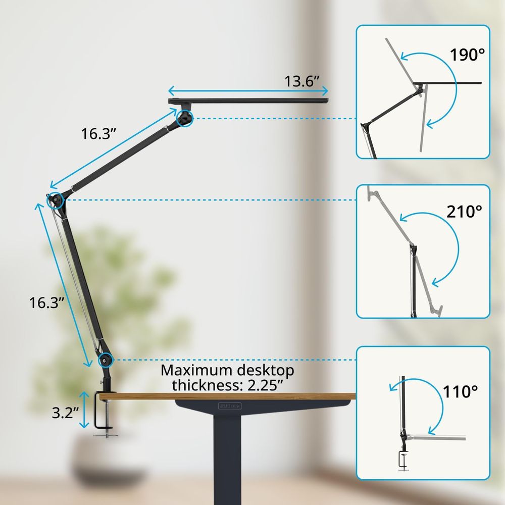 Adjustable 3-Color LED Desk La - Desk Setup Home のレビューと価格