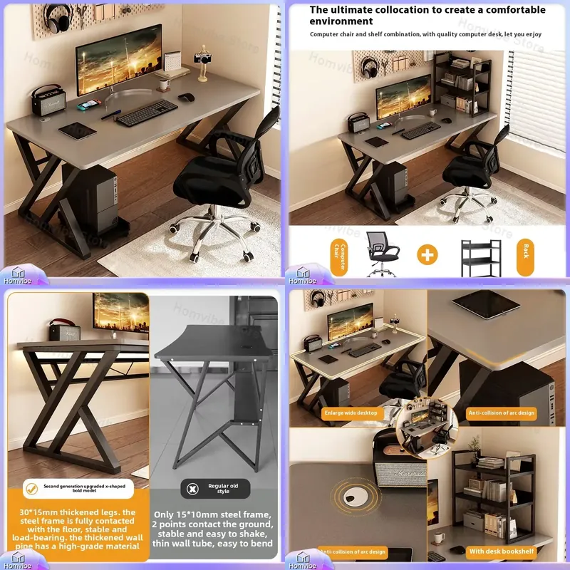 Modern Wooden Computer Desk fo - Desk Setup For Studying のレビューと価格