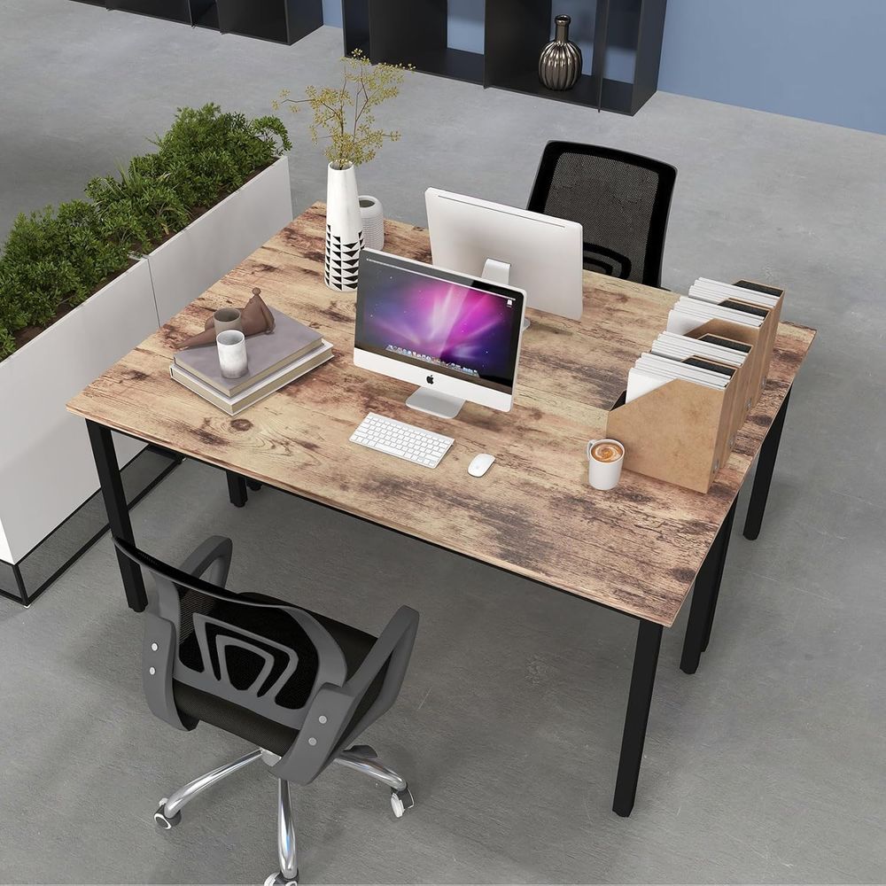 Rustic Brown 4-8 Person Meetin - Desk Setup For Studying のレビューと価格