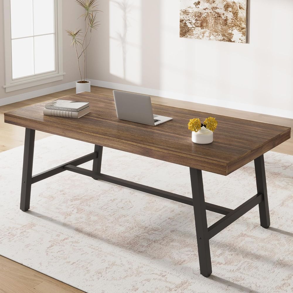 Extra Long Industrial-Style Ru - Desk Setup Dual Monitor のレビューと価格