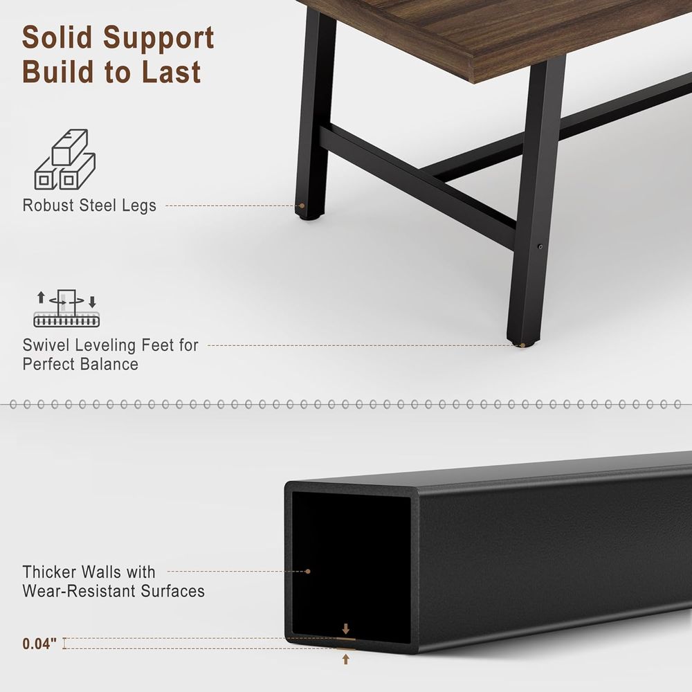 Extra Long Industrial-Style Ru - Desk Setup Dual Monitor のレビューと価格