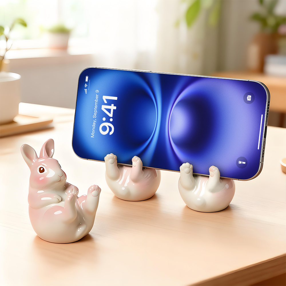 S0284 Cute Bunny Cellphone Sta - Desk Setup Cute のレビューと価格