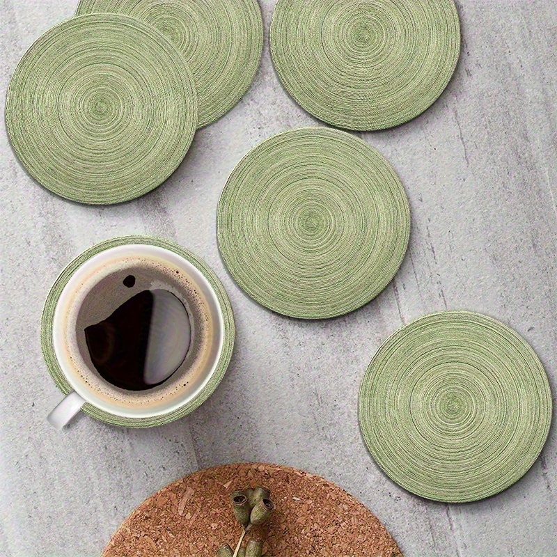 6pcs 4in Round Retro Green Gro - Desk Setup Retro のレビューと価格